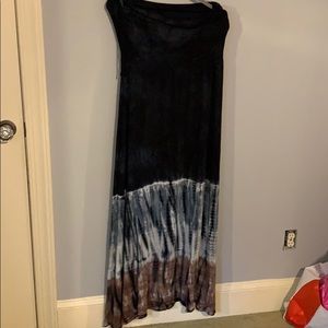 Strapless tie dye dress/skirt